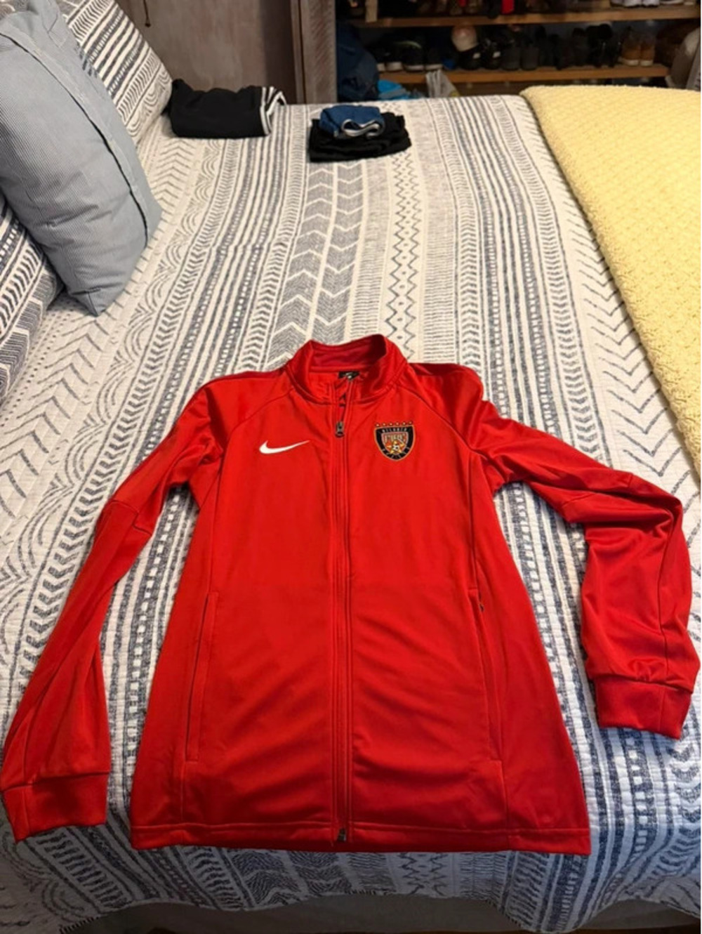Red Atlanta United Fire Nike Dri Fit Zip up Jacket